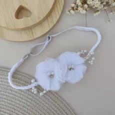 Tiara de batizado/ hadband de luxo Pietra