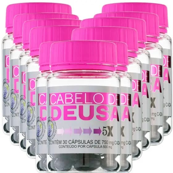 Cabelo De Deusa Suplemento Para Cabelos e Unhas - Queda Capilar & Crescimento Capilar - 17 Vitaminas e Minerais