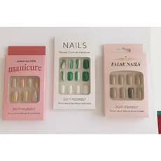 KIT Unhas Postiças Autocolantes - unhas postiças decoradas - unha postiça realista - SKU-141