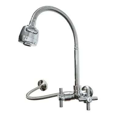 Torneira Misturador Cozinha Parede Flexível Gourmet 2 Jatos