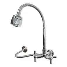 Torneira Misturador Cozinha Parede Flexível Gourmet 2 Jatos