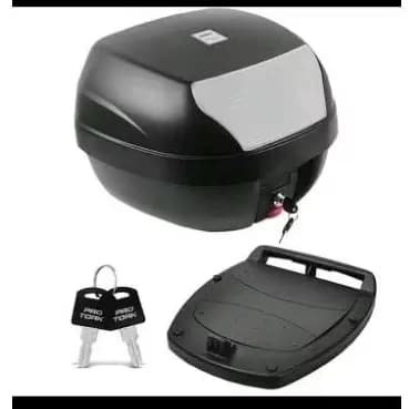 Baú de Moto Pro Tork Preto Universal – Prático, Resistente e Ideal para Sua Moto - Sem Chave