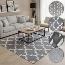 Tapete Para Sala Quarto Corredor Em Jacquard Antiderrapante Antialérgico Várias Estampas e Tamanhos