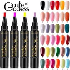 Caneta De Esmalte Em Gel 24 Cores Base Híbrida De Uma Etapa Lápis De Revestimento De Verniz Especial