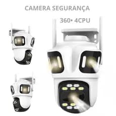 camera segurança 3 lentes 4k wifi icsee com ia anatel monitoramento sua |casa| cormecio|sitio| praia