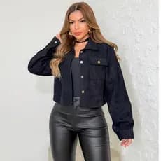 Jaqueta Feminino Casaco Veludo Canelado Blusa Frio Inverno 3RD SD1433