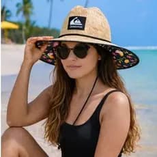 Chapéu de Palha Praia Estilo Surf Estampado Variados - Unissex