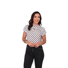 Blusa Social Poa Moda Boutique Sofisticada Premium Sku:b108