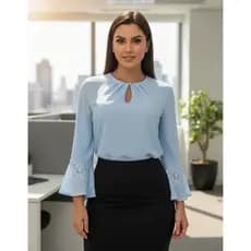 Blusa Moda Evangelica Plus Size Manga 3/4 Casual  Bmlp10