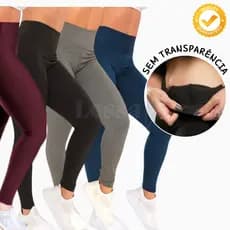 Legging Flanelada Cintura Alta Sem Transparência Peluciada
