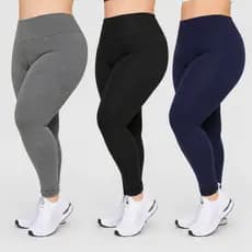 Calça Legging Plus Size Cintura Alta Academia Leg Fitness Para Dia A Dia
