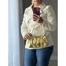 Bolsa Clutch Casamento Festa Balada Metalizada Transversal Porta Celular Chique Nuvem