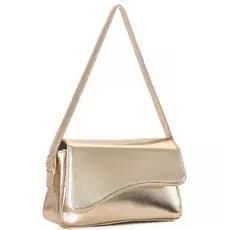 Bolsa Feminina Média Metalizada De Ombro Alça Ajustável  Elegante De Festa
