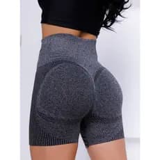 Short Legging Esportiva Academia Yoga Levanta Bumbum Sem Costura Cintura Alta   AW206