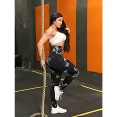 Calça Legging Esportiva Academia Yoga Trendy Tie dye Levanta Bumbum Sem Costura Cintura AltaYIYI-006