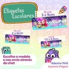 Kit Etiqueta Escolar Volta às Aulas - Adesivo vinil de identificação escolar - 110 Adesivos