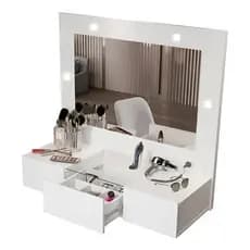 Penteadeira Camarim Suspensa Sofia Led 3 Gavetas 96cm Branco