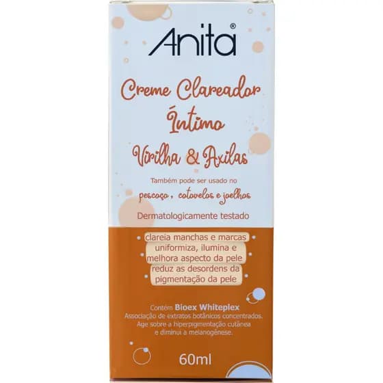 Creme Clareador Íntimo Virilhas e Axilas Anita