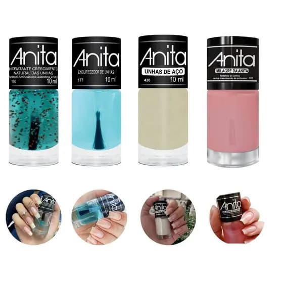 Esmalte Anita Kit Tratamentos Fortalecedor de Unhas
