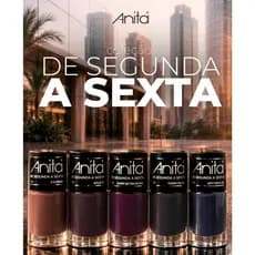 Kit com 5 esmaltes Anita Coleção De Segunda a Sexta