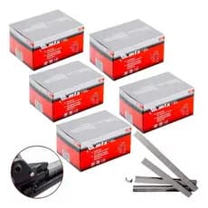 5 Kit Grampos Grampeador Pneumático 5000 Pçs 16mm Mtx 576609