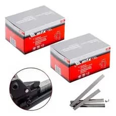 2 Kit Grampos Grampeador Pneumático 5000 Pçs 16mm Mtx 576609 Prateado