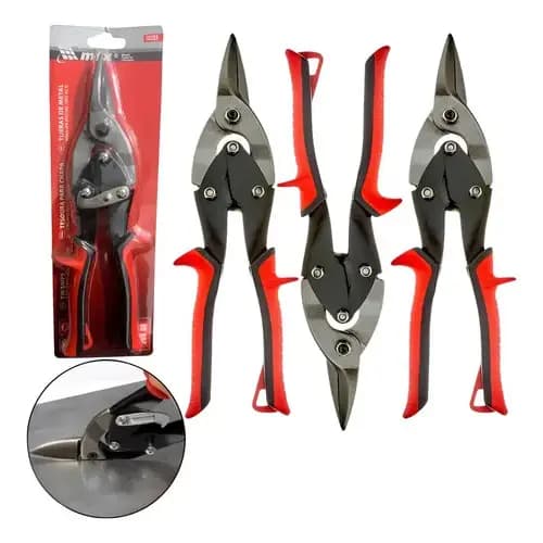 3 Tesouras Manuais Para Cortar Chapa Corte Reto Mtx 783309 0 0 Vermelho