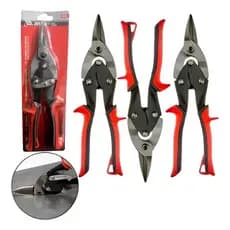 3 Tesouras Manuais Para Cortar Chapa Corte Reto Mtx 783309 0 Vermelho