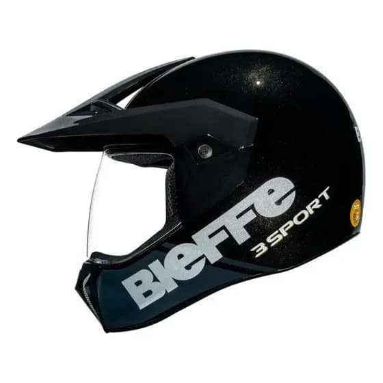 Capacete Bieffe 3 Sport Moto G-age Preto Perola Grafite