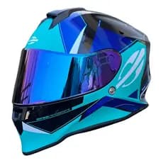 Capacete Moto Mormaii M1 Original Tech Azul + Narigueira