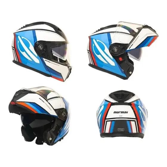 Capacete Mormaii V1 Flagship Articulado Robocop+ Óculos Fume