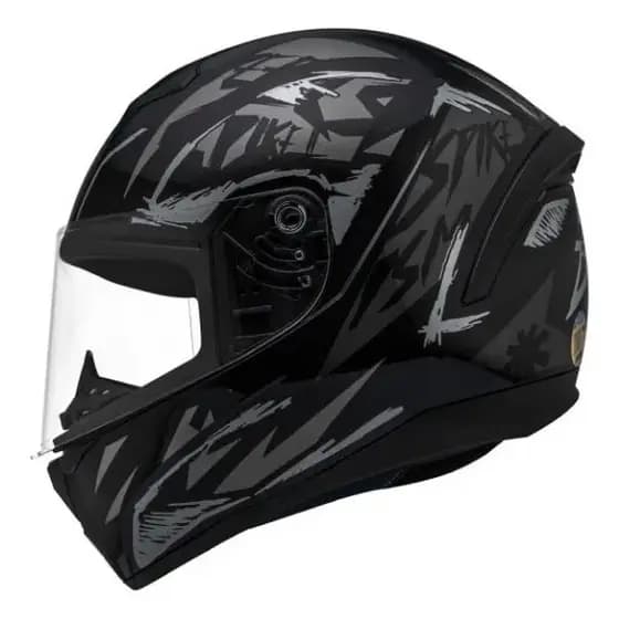 Capacete De Moto Peels Spike 2 Dsm Preto Grafite Brilhante