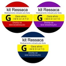 kit 24 Adesivo etiquetas  presente Kit ressaca para festas aniversário despedida -