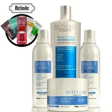 Prohall Select one 1L + Máscara  + Shampoo + Condicionador Select Care