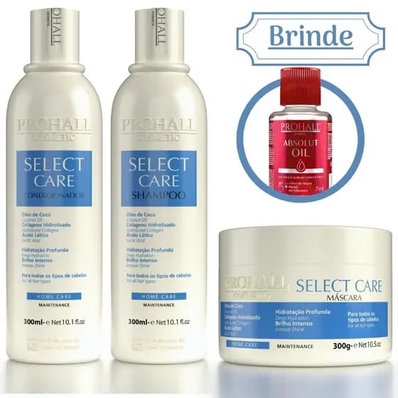 Prohall Kit Manutenção Pós Química Select Care Prohall 3 itens