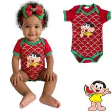 Body Temático Bebê Menina Fantasia Magali Mêsversário Super Confortável