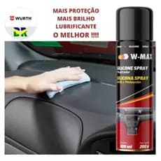 Silicone Spray Finalizador W-Max Wurth Brilho Restaurador de Plasticos Borrachas Metais Couro Vinil Ferramentas Pneus