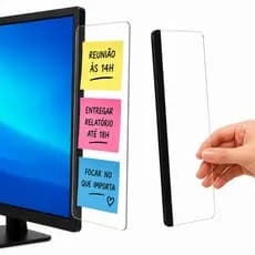 Suporte para Monitor para Post-it, Blocos de Notas, Lembretes e Anotações | Organizador de Mesa
