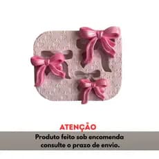 Molde de Silicone para apliques de Artesanato - Laços de Fita 3cm, 2,5cm e 2cm