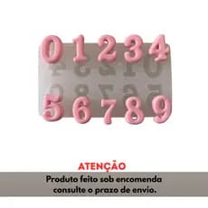 Molde de Silicone para apliques de Artesanato - Numerais