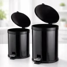 Lixeira Banheiro Pedal 8 Litros Plástico  para Banheiro, Cozinha, escritório - Prática e Compacta