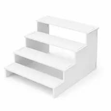 Escada para Decoração de Mesa 4 degraus em MDF BRANCO Linha PREMIUM Promoção Casa Decor