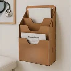 Porta Prontuario e Documentos A4/ organizador para folhas sulfite A4 Com 3 Baias Em Mdf