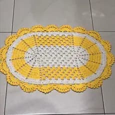 Tapete de banheiro em crochê