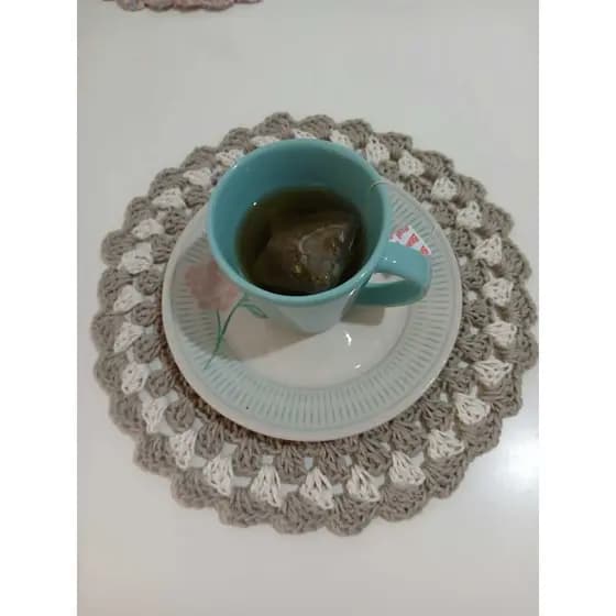 toalha de mesa de crochê kit