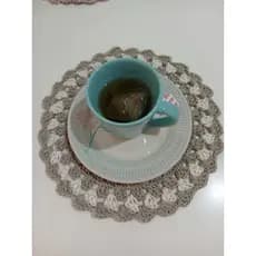 toalha de mesa de crochê kit