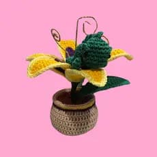 Lírio mágico flor de crochê amigurumi