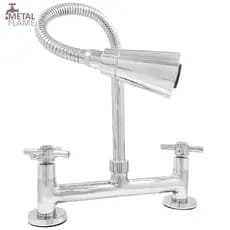 Torneira Cozinha Misturador Bancada Pia Mesa METAL Tubo Flexível DUPLO JATO