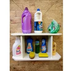 Prateleira mdf Para Produtos de Limpeza Nicho de Lavanderia Área de Serviço Cozinha 52cm