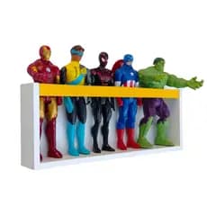 Organizadores Brinquedos Bonecos Super Heróis Nicho Decorativo Colorido Quarto Infantil Menino Prateleira Creche Escola